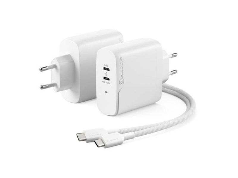 ALOGIC 2X63 Rapid Power 63W GaN Charger - Incl. 2m USB-C Charging Cable