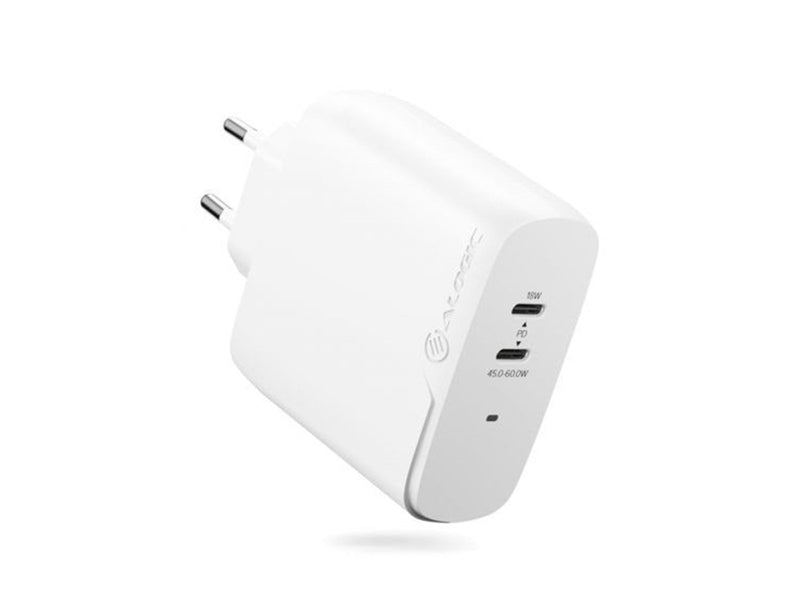 ALOGIC 2X63 Rapid Power 63W GaN Charger - Incl. 2m USB-C Charging Cable