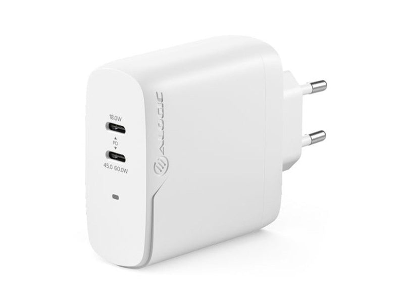 ALOGIC 2X63 Rapid Power 63W GaN Charger - Incl. 2m USB-C Charging Cable