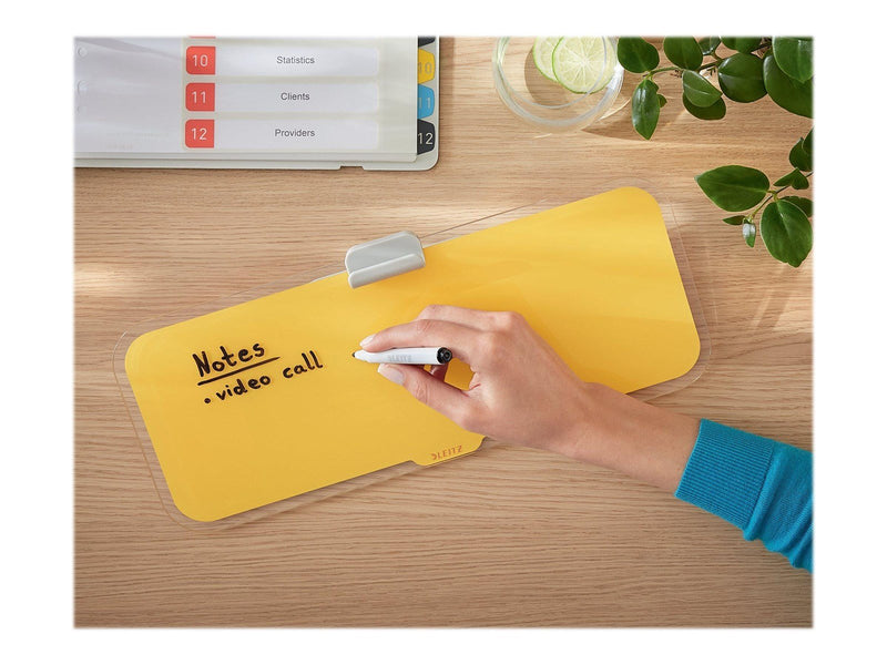 Leitz  Cosy Desktop-Memoboard mit Glasoberfläche Warmes Gelb