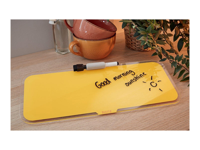 Leitz  Cosy Desktop-Memoboard mit Glasoberfläche Warmes Gelb