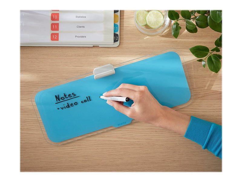 Leitz  Cosy Desktop-Memoboard mit Glasoberfläche Sanftes Blau