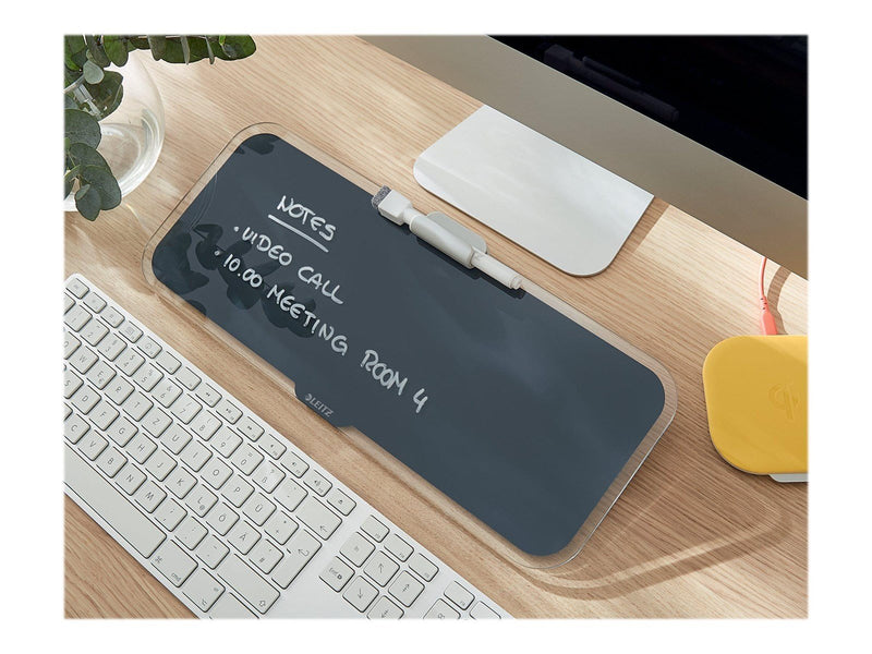 Leitz  Cosy Desktop-Memoboard mit Glasoberfläche Samtgrau