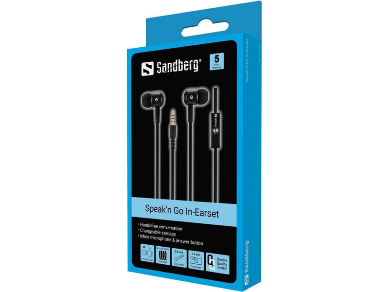 Sandberg Speak’n Go In-Earset - Schwarz