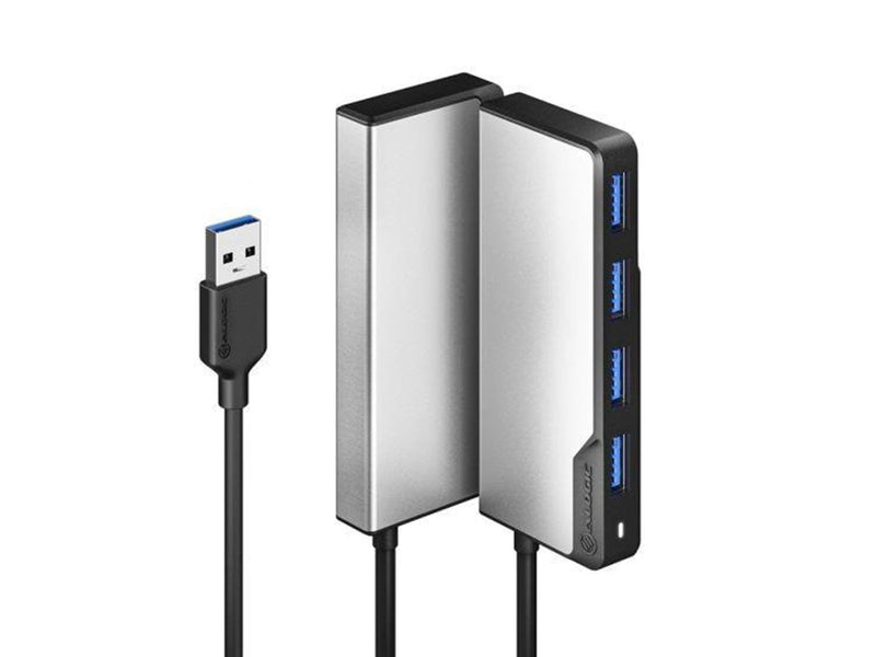 ALOGIC USB-A Fusion SWIFT 4-port Hub - Space Grey USB-Hubs - USB 3.2 - 4 - Grau