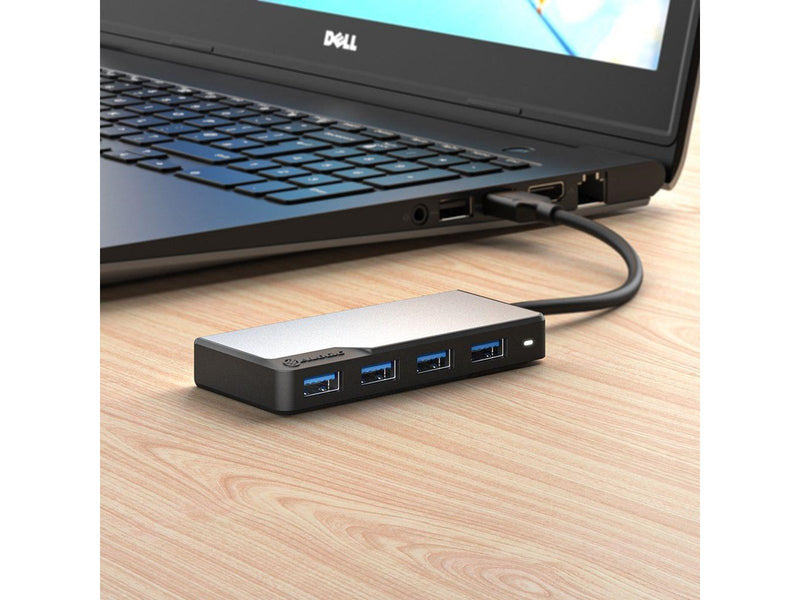 ALOGIC USB-A Fusion SWIFT 4-port Hub - Space Grey USB-Hubs - USB 3.2 - 4 - Grau