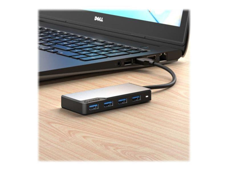 ALOGIC USB-A Fusion SWIFT 4-port Hub - Space Grey USB-Hubs - USB 3.2 - 4 - Grau