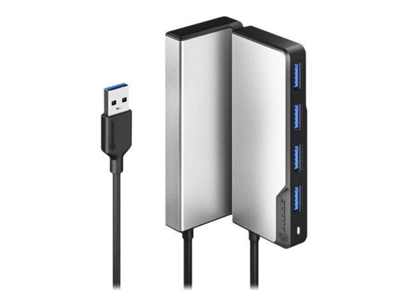 ALOGIC USB-A Fusion SWIFT 4-port Hub - Space Grey USB-Hubs - USB 3.2 - 4 - Grau
