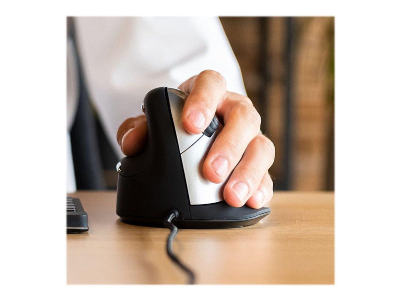 R-Go Tools R-Go HE Mouse Ergonomic Mouse Large Left - Maus (Silber)