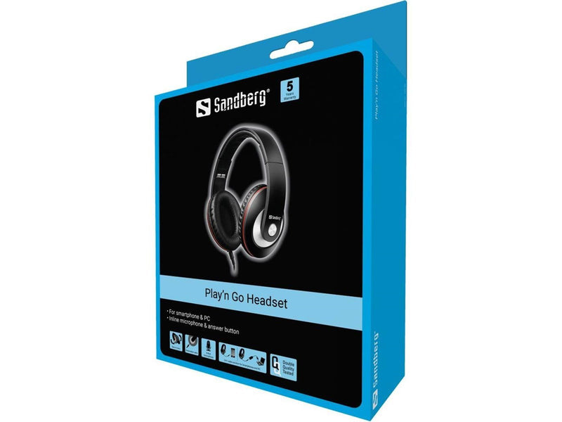 Sandberg Play'n Go Headset - Schwarz