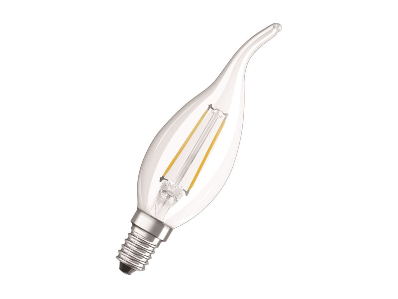 Osram LED-Lampe Candle 2.5W/827 (25W) filament clear E14