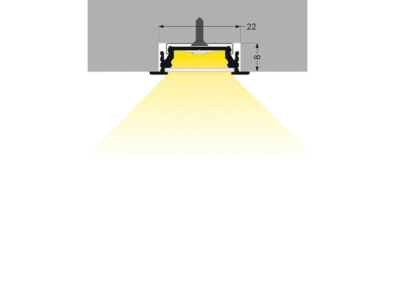 Light Solutions Aluminum profile - Model G for Philips Hue and LIFX - Alu