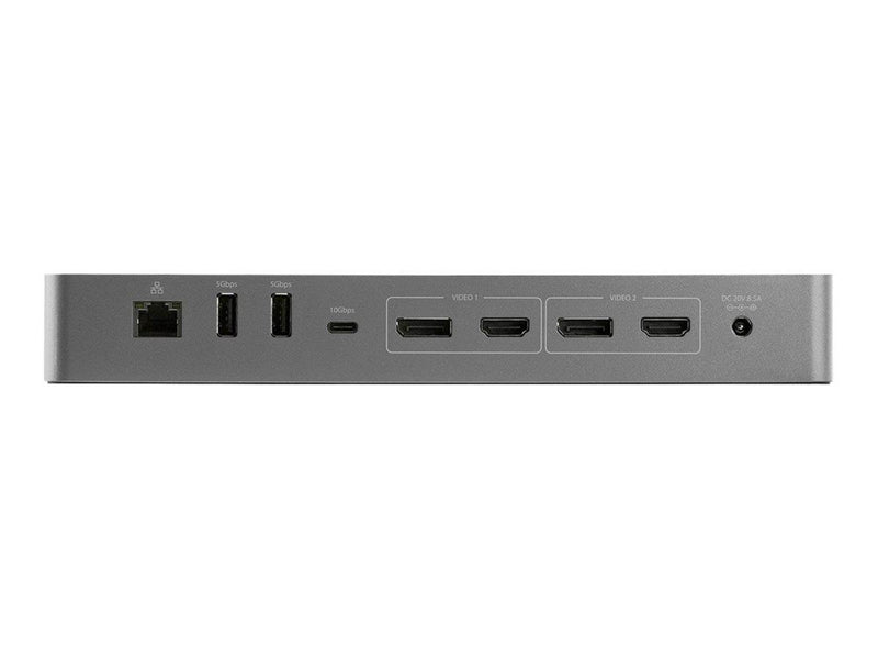 StarTech.com Thunderbolt 3 Dock w/USB-C Host Compatibility - Dual 4K 60Hz DP 1.4 or HDMI TB3/USB-C Docking Station - 1x 8K - 96W