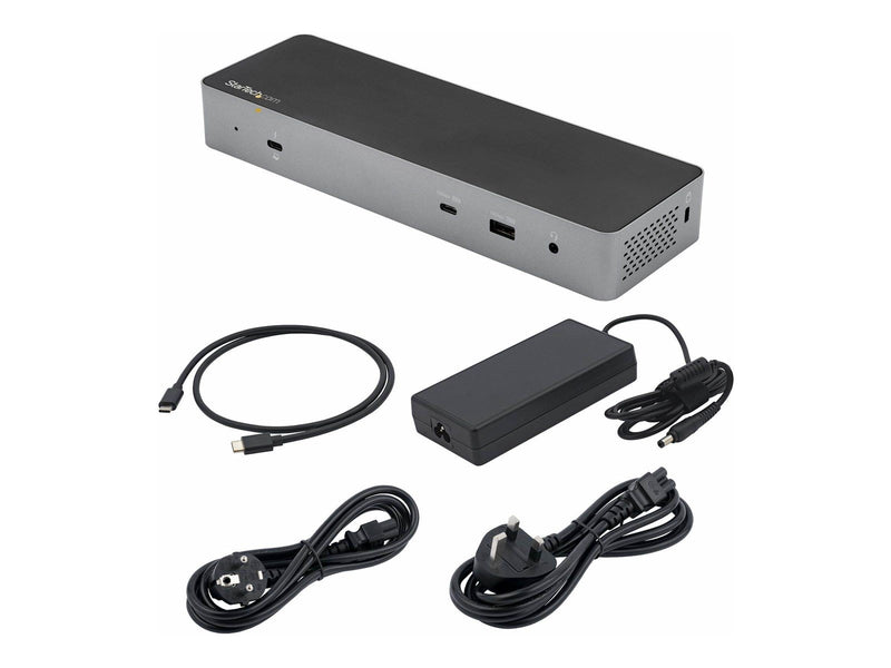 StarTech.com Thunderbolt 3 Dock w/USB-C Host Compatibility - Dual 4K 60Hz DP 1.4 or HDMI TB3/USB-C Docking Station - 1x 8K - 96W