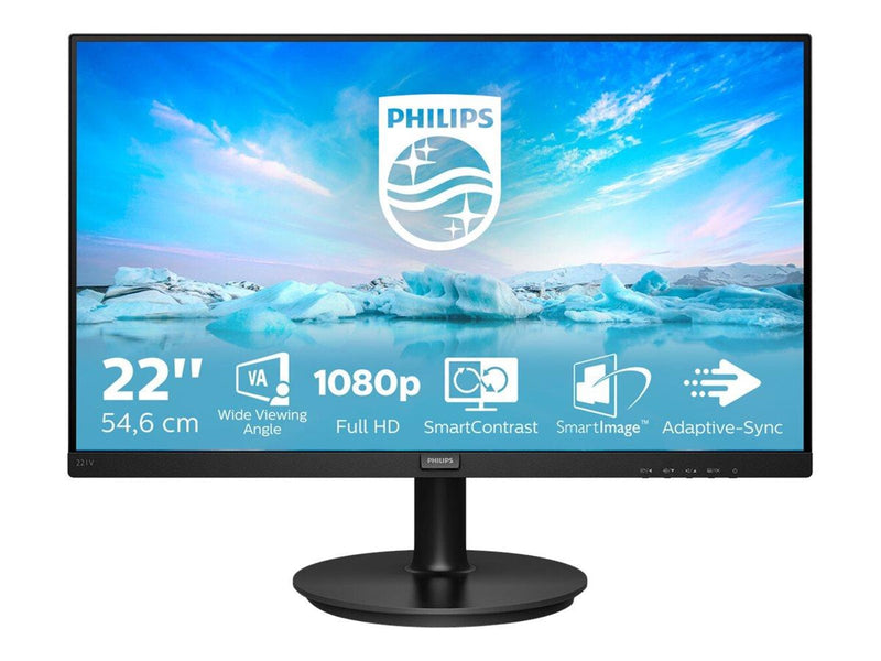 22" Philips V-line 221V8A - 1920x1080 (FHD) - 75Hz - VA