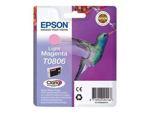 Epson Original T0806 Kolibri Druckerpatrone magenta hell 685 Seiten 7ml (C13T08064011)