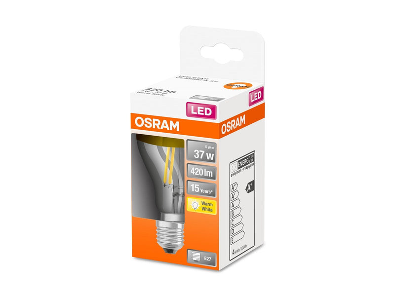 Osram LED-Lampe Standard 4W/827 (37W) filament clear mirror gold E27