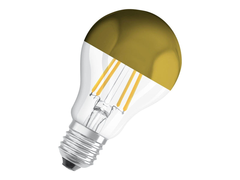 Osram LED-Lampe Standard 4W/827 (37W) filament clear mirror gold E27