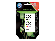 HP 300 / CN637EE - Combo Pack - Black - (Cyan Magenta Cyan) Ink - Tintenpatrone Dye-based tricolour