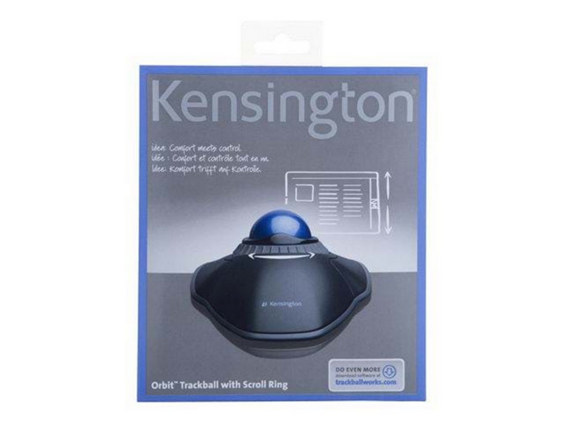 Kensington Orbit™ Trackball mit Scroll-Ring, schwarz - Trackball (Schwarz)