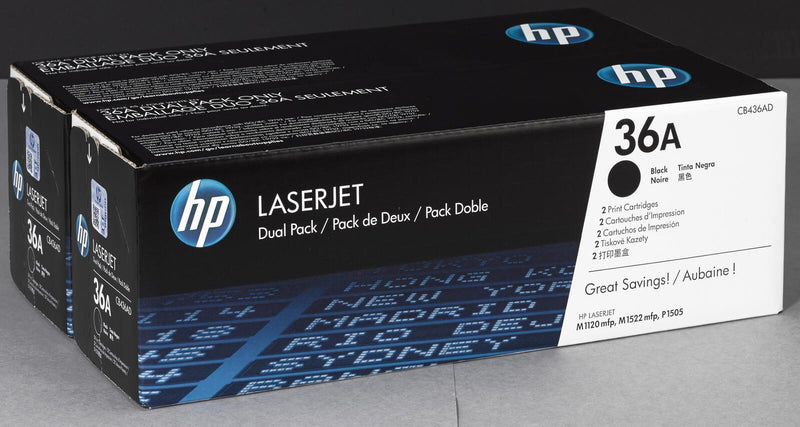 HP Original 36A Toner Doppelpack schwarz 2 x 2.000 Seiten (CB436AD)