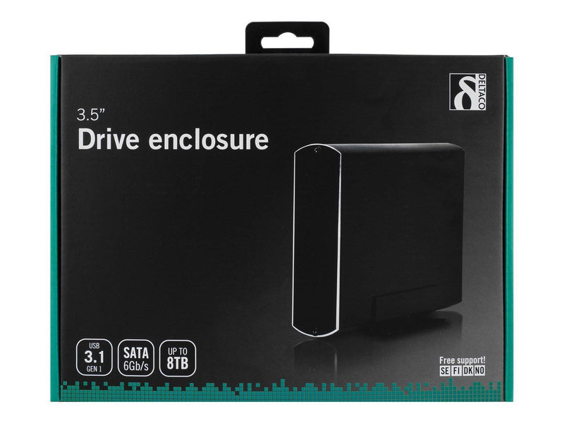 Deltaco MAP-GD34U3 3.5" SATA to USB 3.0 Aluminium Black