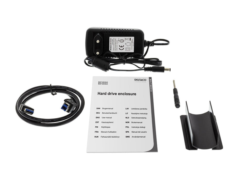 Deltaco MAP-GD34U3 3.5" SATA to USB 3.0 Aluminium Black