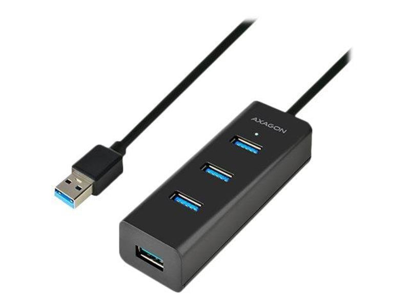 AXAGON N HUE-S2BL - hub - 4 ports USB-Hubs - USB 3.2 - 4 - Schwarz