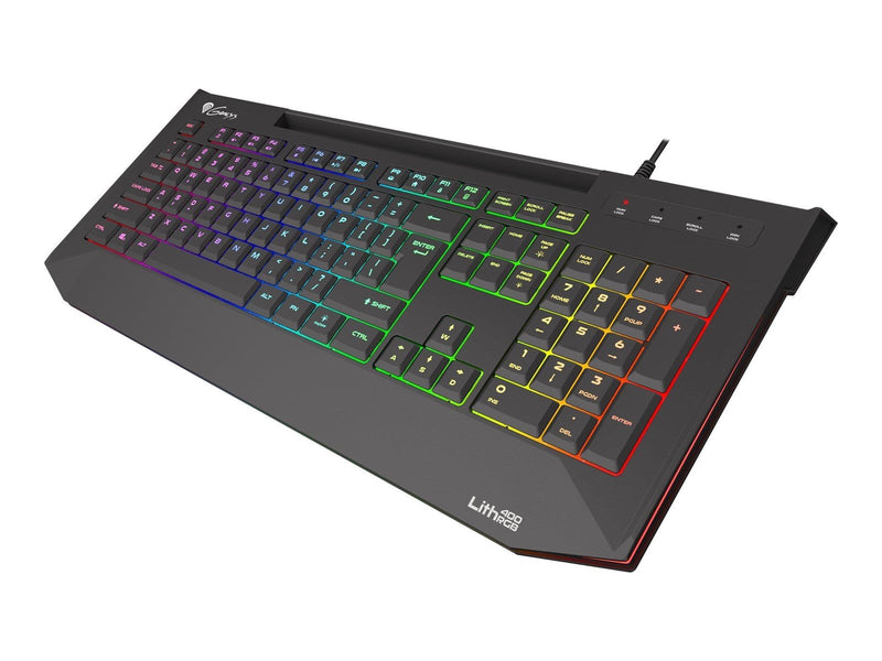 Natec Genesis Lith 400 RGB - Tastaturen - Englisch - US - Schwarz
