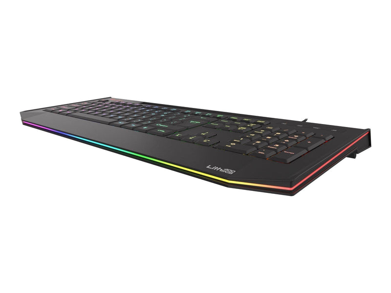 Natec Genesis Lith 400 RGB - Tastaturen - Englisch - US - Schwarz