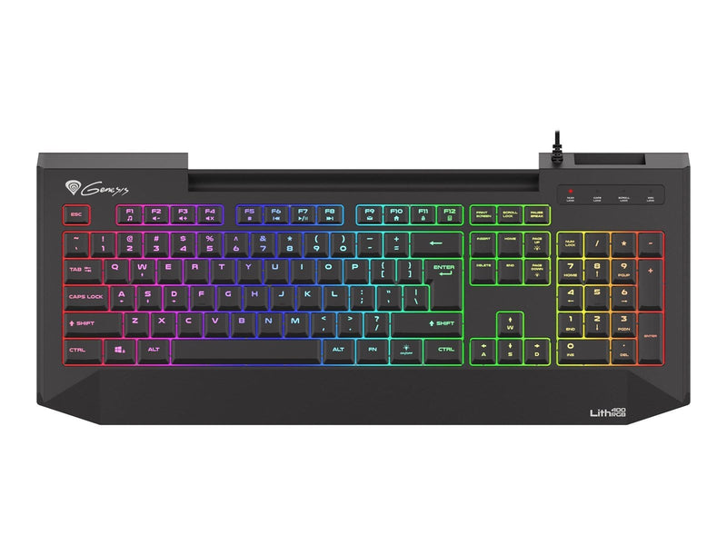 Natec Genesis Lith 400 RGB - Tastaturen - Englisch - US - Schwarz