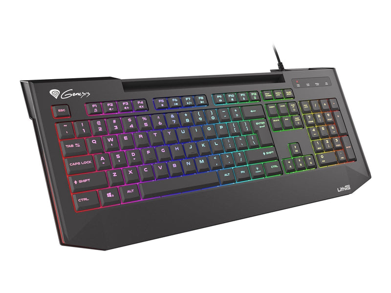 Natec Genesis Lith 400 RGB - Tastaturen - Englisch - US - Schwarz