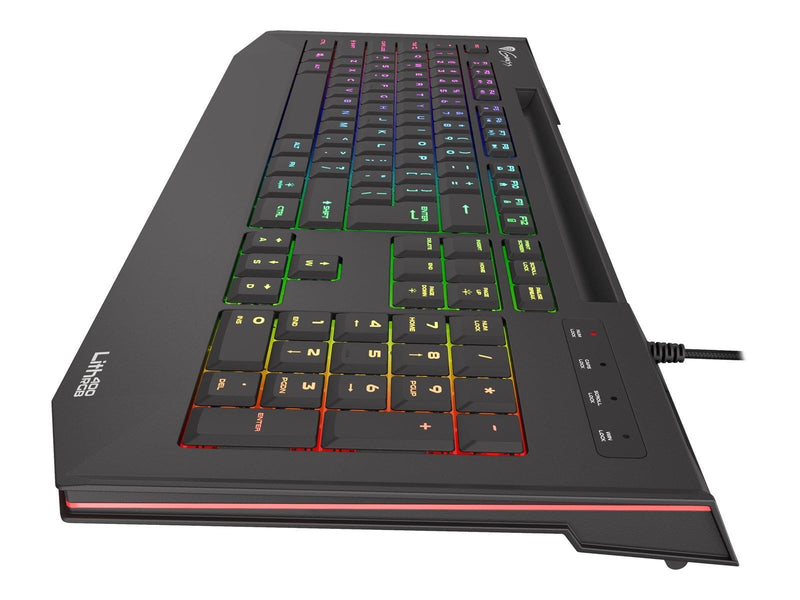 Natec Genesis Lith 400 RGB - Tastaturen - Englisch - US - Schwarz