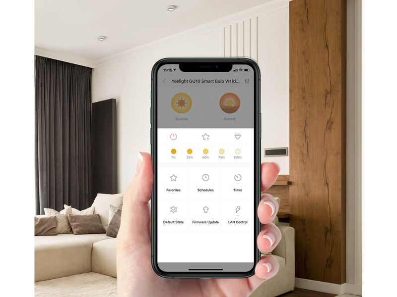Yeelight Smart-Glühbirne GU10, Weiß, Dimmbar