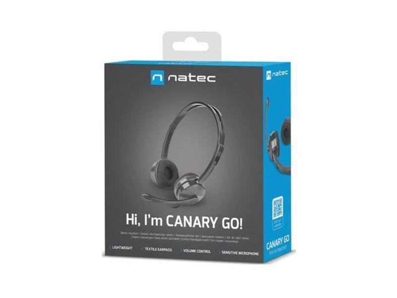 Natec SLUCHAWKI NAUSZNE CANARY GO Z MIKROFONEM (1X