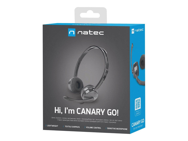 Natec SLUCHAWKI NAUSZNE CANARY GO Z MIKROFONEM (1X