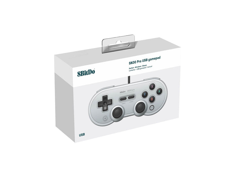 8BitDo SN30 Pro USB Gamepad Gray Edition - Wired Controller - Nintendo Switch