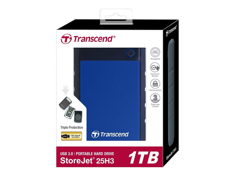 Transcend StoreJet 25H3 Blue - Extern Festplatte - 1TB - Blau