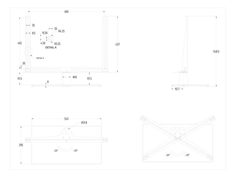 Multibrackets M VESA Tablestand Turn Groß 40 kg 60" 200 x 200 mm