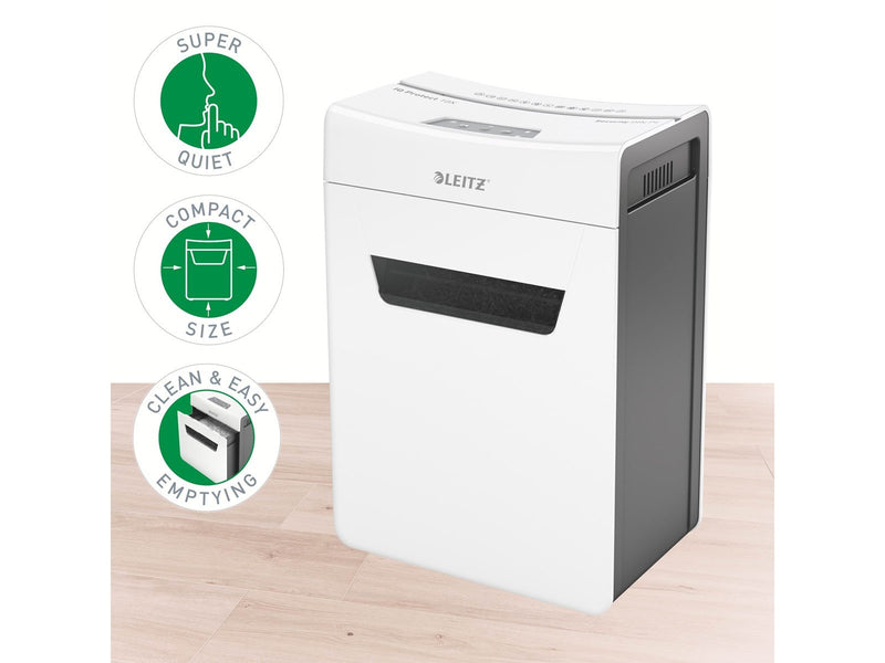 Leitz IQ 10X Protect Premium Aktenvernichter, Partikelschnitt, P4, 10 Blatt