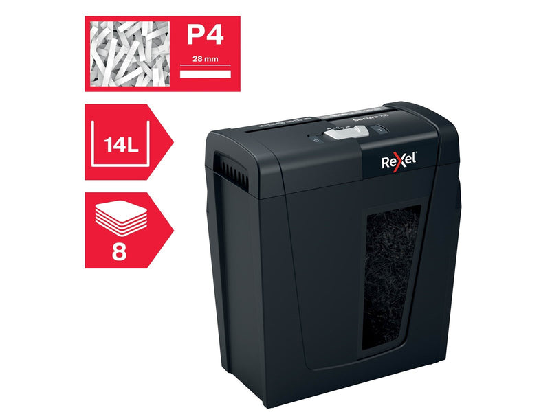 Rexel Secure X8 Aktenvernichter, Partikelschnitt, P4, 8 Blatt