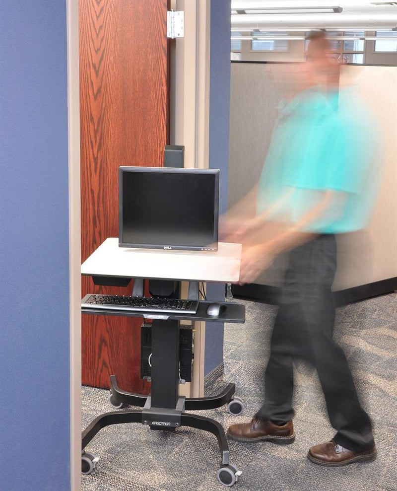 Ergotron WorkFit-C Single LD mobiler Steh-Sitz Arbeitsplatz für ein Display bis 76,2 cm 30 Zoll