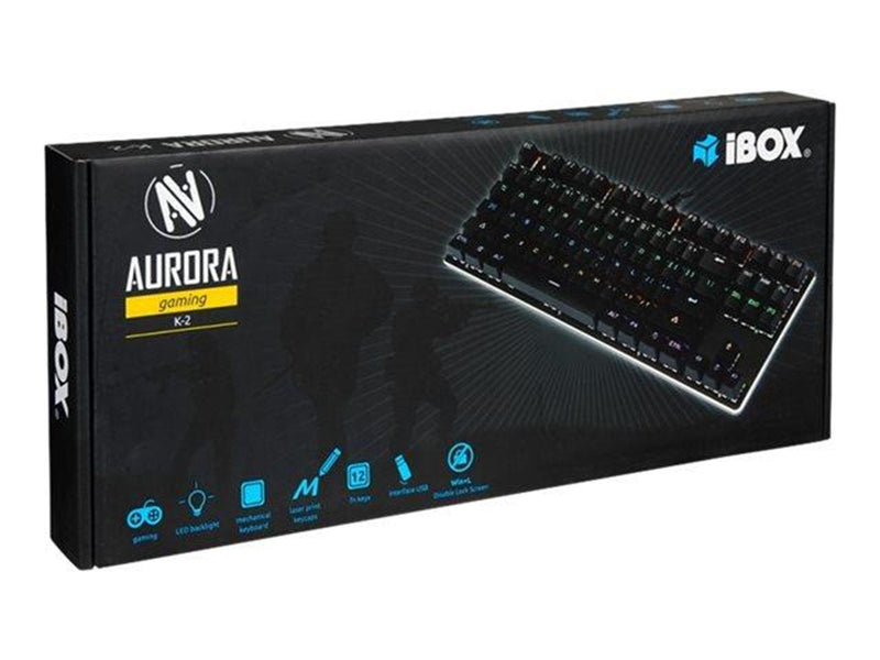 iBOX AURORA K-2 RGB - keyboard - QWERTY - black - Tastaturen - Schwarz