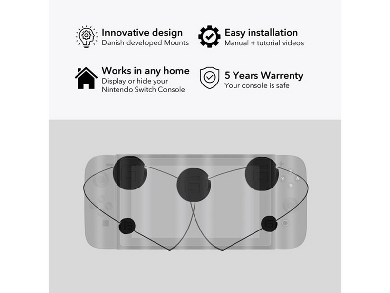 Floating Grip Nintendo Switch Console Wall Mount - Black - Miscellaneous Zubehör für Spielkonsole - Nintendo Switch