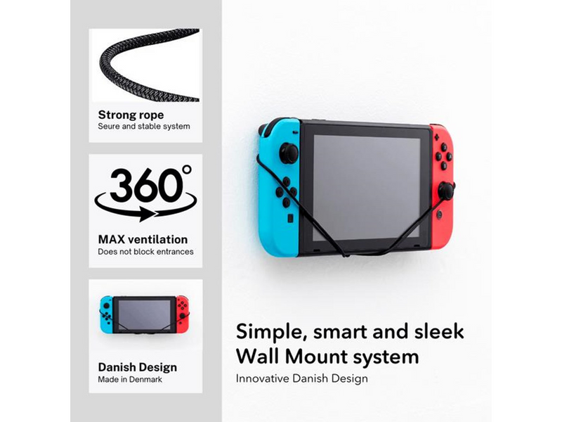 Floating Grip Nintendo Switch Console Wall Mount - Black - Miscellaneous Zubehör für Spielkonsole - Nintendo Switch