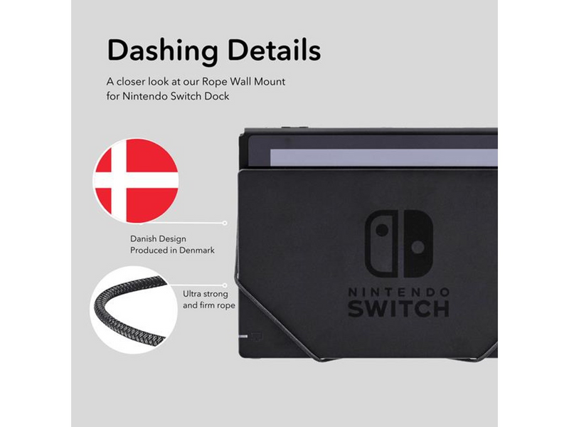 Floating Grip Nintendo Switch Dock Wall Mount - Black - Miscellaneous Zubehör für Spielkonsole - Nintendo Switch