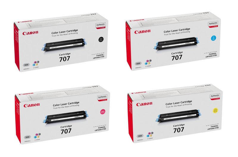 Canon Original Toner 707 4er-Set schwarz, cyan, magenta, gelb (OP9424A004)