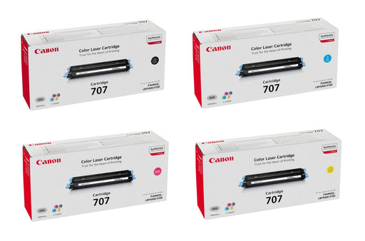 Canon Original Toner 707 4er-Set schwarz, cyan, magenta, gelb (OP9424A004)