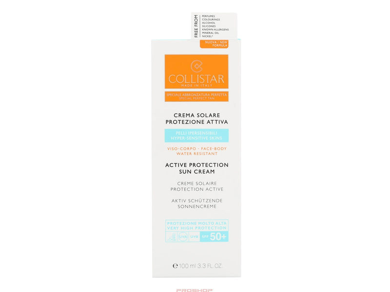 Collistar Active Protection Sun Cream Face Body50+