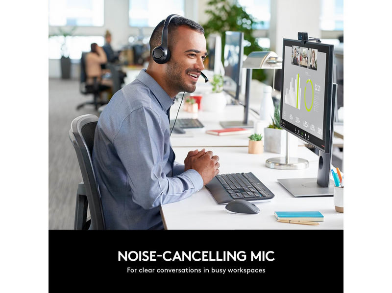 Logitech H390 USB Computer Headset - Black
